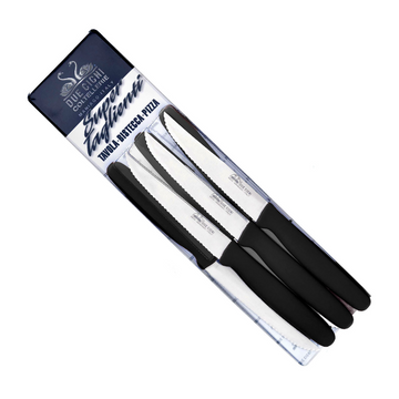 Basics 6 Piece Serrated Pizza Knife Set with Black Handle